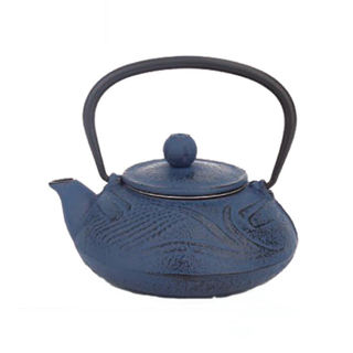 Dark Blue Japanese Enamel Cast Iron Teapot 500ml Tetsubin Water Kettle