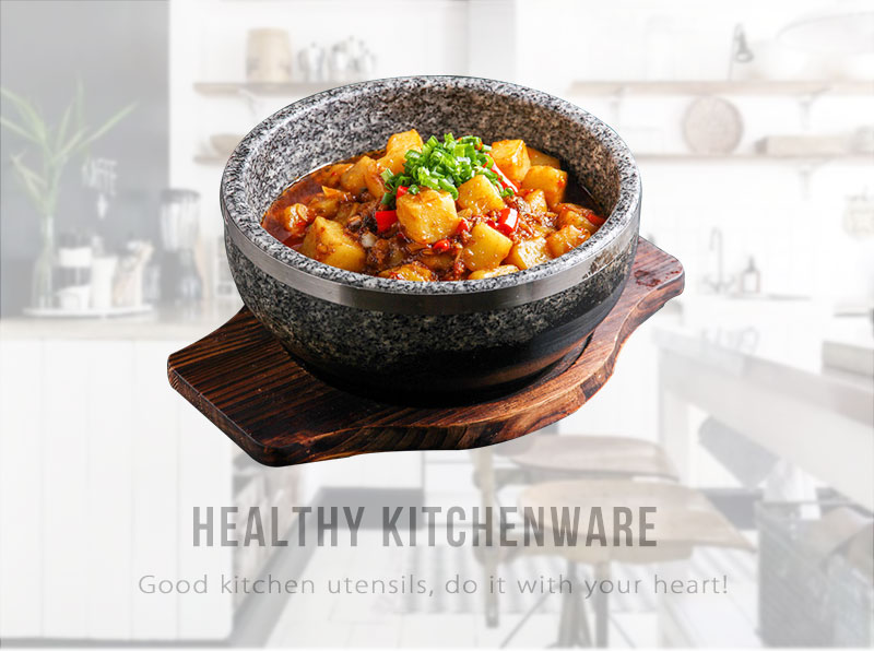 New arrival: Natural stone bowl korean rice bowl soup stone pot cookware sets