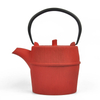 japanese red color column cast iron tea pot teapot kettle