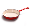 Enamel Cast Iron Frying Pan in Red Color
