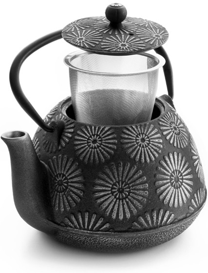 Japanese Cast Iron Teapot Kettle with Infuser 1.2L Big Teapot