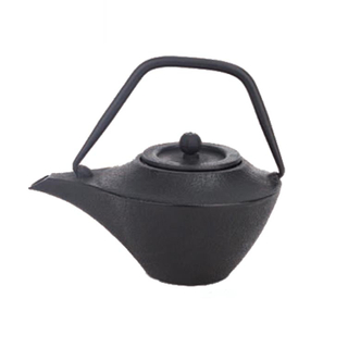 Black Japanese Enamel Cast Iron Teapot 400ml Small Tea Kettle 