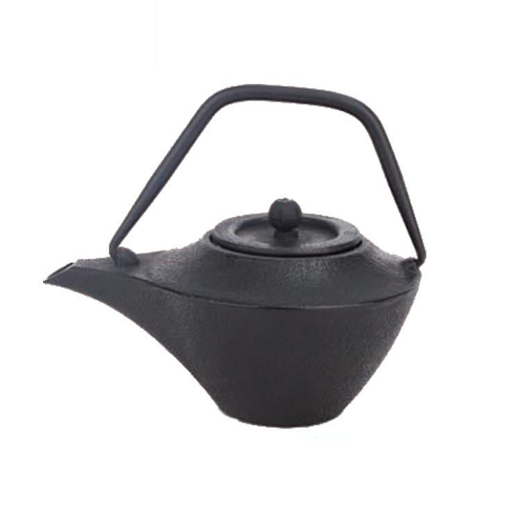 Black Japanese Enamel Cast Iron Teapot 400ml Small Tea Kettle 