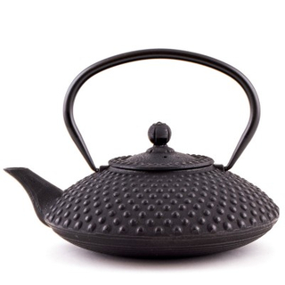 Cast Iron Teapot Flat Pearl Tea Pot
