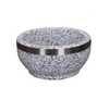 Bibimbap stone bowl with metal ring