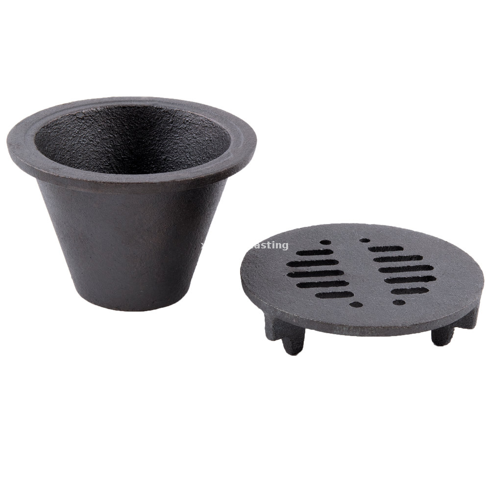 Mini Indoor Portable BBQ S'mores Maker Cast Iron Hibachi Set with Cast Iron Grill And Fuel Holder