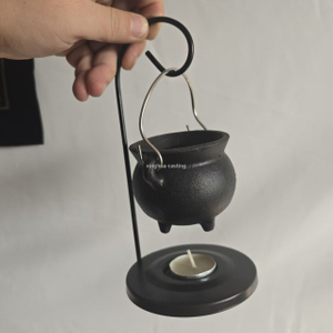 Tealight Hanging Cauldron Wax Melts Burner Witch Cauldron Pot Candle Holder Witchcraft Supplies Essential Oil Incense Aroma