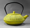 Cast Iron Tea Kettle Teapot with Infuser in Yellow 800mL