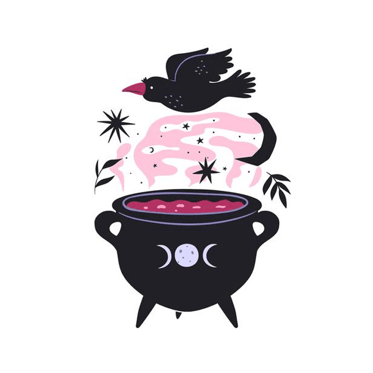 Cast Iron Magic Altar Cauldron for Ritual Purpose