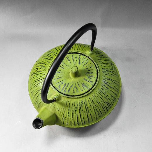 Cast Iron Tea Kettle Teapot with Infuser in Green 500mL