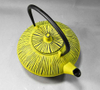 Cast Iron Tea Kettle Teapot with Infuser in Yellow 800mL