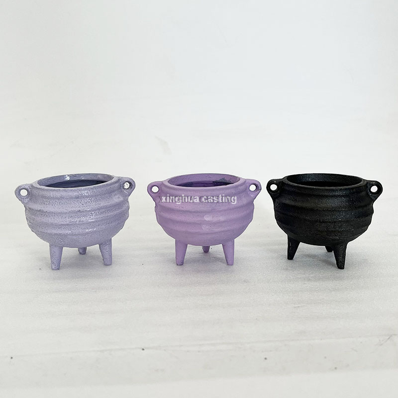 Mini Ribbed Cast Iron Cauldron Cute Witch Cauldron Wicca Pot
