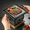 Lava Hot Cooking Stone with Stove Set Japanese Steak Hot Stones Indoor Grill Sizzling Hot Steak Stone Cooking Rock Set