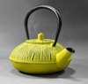 Cast Iron Tea Kettle Teapot with Infuser in Yellow 800mL