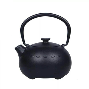 Cute Piggy Pot Tea Pot Tetsubin with Round Handle