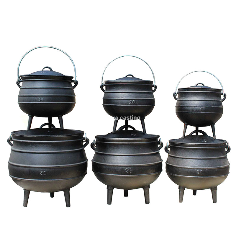 Cast Iron South Africa Three Legged Potjie Pot Cast Iron Cauldron