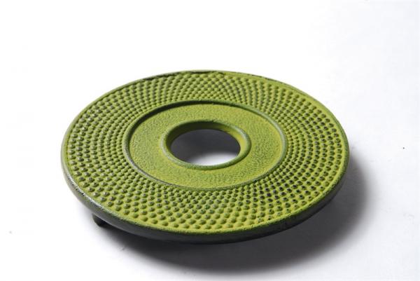 green cast iron teapot stand