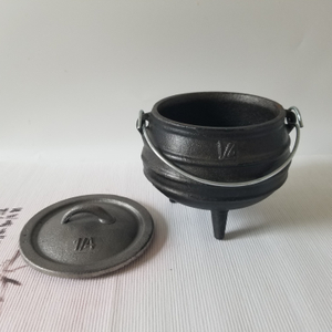 Cast Iron Witch Cauldron Potjie Pot for Incense Resin Burner