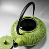 Cast Iron Tea Kettle Teapot with Infuser in Green 500mL