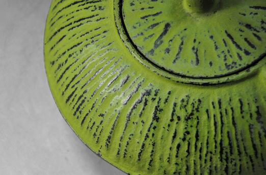 Cast Iron Tea Kettle Teapot with Infuser in Green 500mL