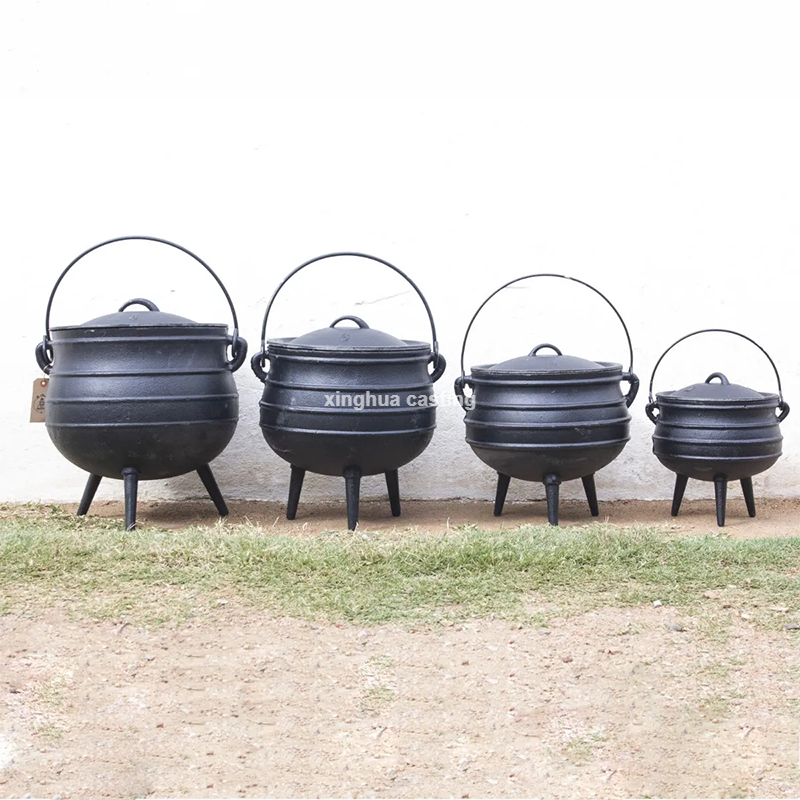 Cast Iron South Africa Three Legged Potjie Pot Cast Iron Cauldron