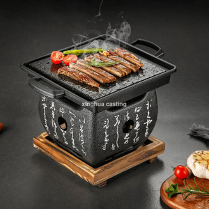 Lava Hot Cooking Stone with Stove Set Japanese Steak Hot Stones Indoor Grill Sizzling Hot Steak Stone Cooking Rock Set