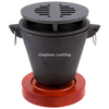 Mini Indoor Portable BBQ S'mores Maker Cast Iron Hibachi Set with Cast Iron Grill And Fuel Holder