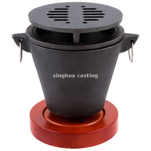 Mini Indoor Portable BBQ S'mores Maker Cast Iron Hibachi Set with Cast Iron Grill And Fuel Holder