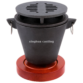 Mini Indoor Portable BBQ S'mores Maker Cast Iron Hibachi Set with Cast Iron Grill And Fuel Holder