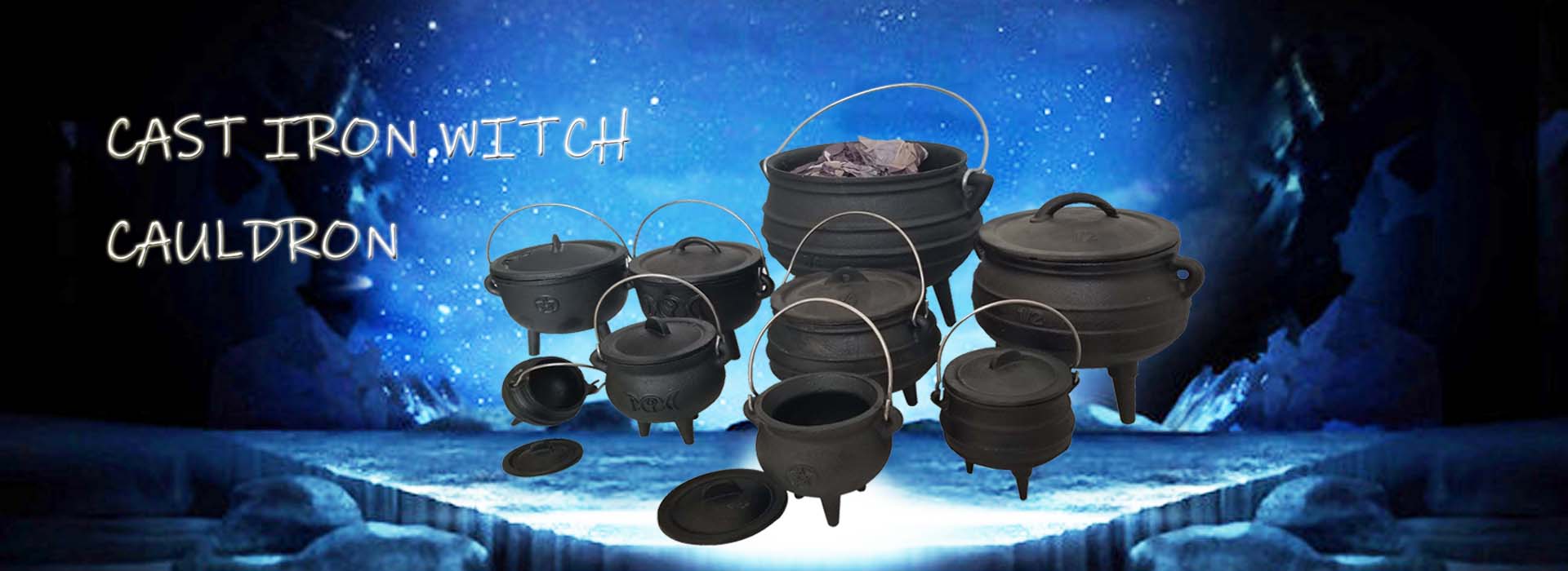 cast iron witch cauldron