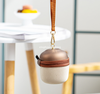 Travel Ceramic Tea Set Cute Pine Cone Portable Kungfu Tea Set for Travel Office Home
