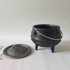 Cast Iron Witch Cauldron Potjie Pot for Incense Resin Burner