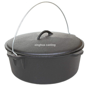 Black Cast Iron Camping Dutch Oven