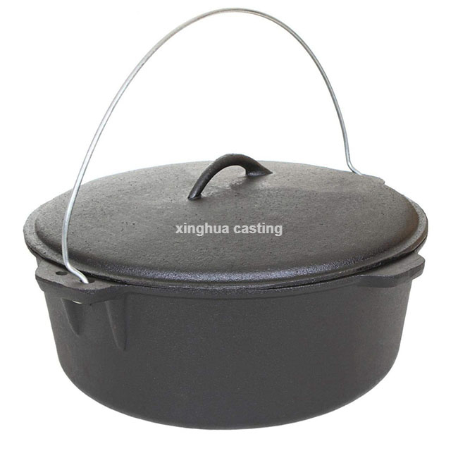 Black Cast Iron Camping Dutch Oven
