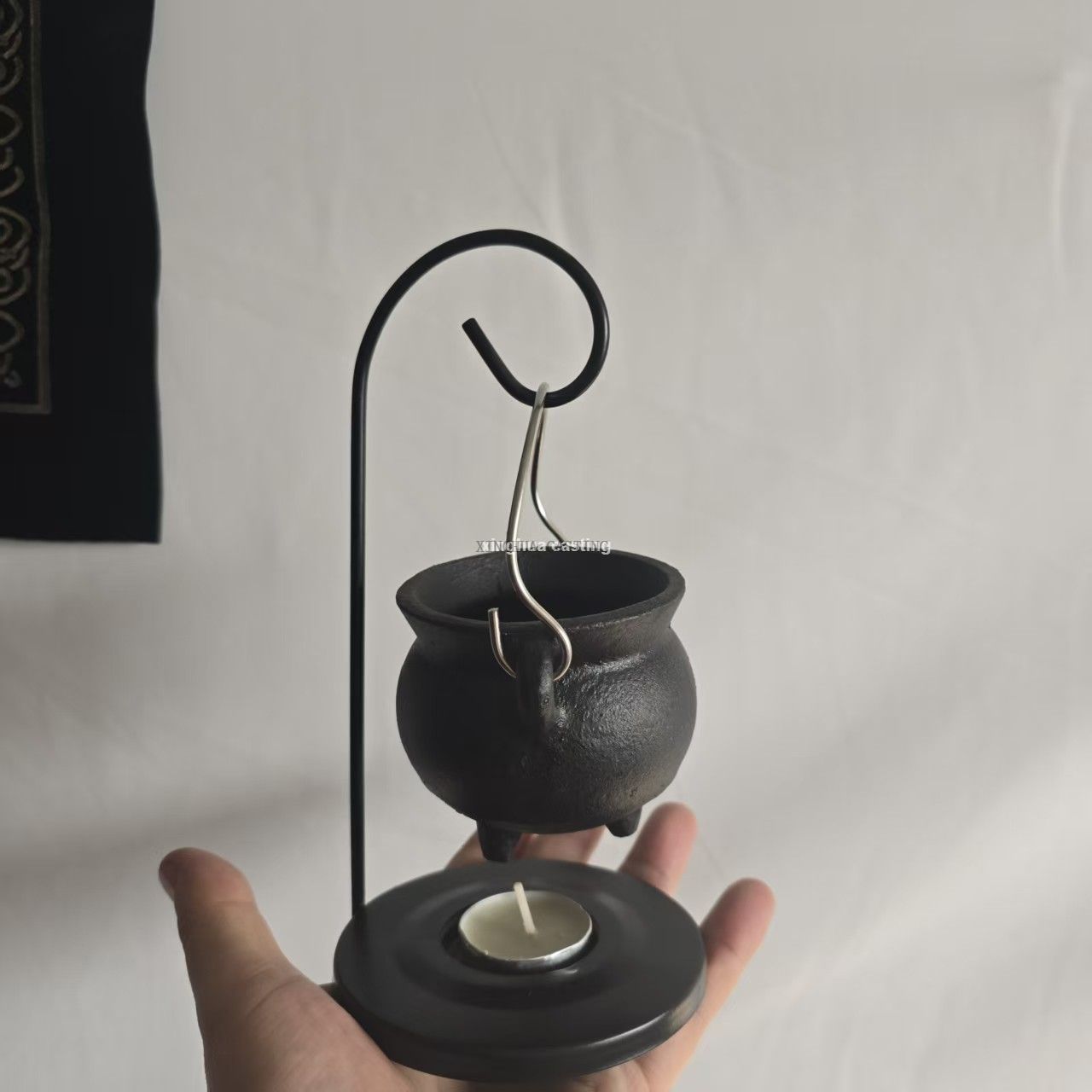 Tealight Hanging Cauldron Wax Melts Burner Witch Cauldron Pot Candle Holder Witchcraft Supplies Essential Oil Incense Aroma